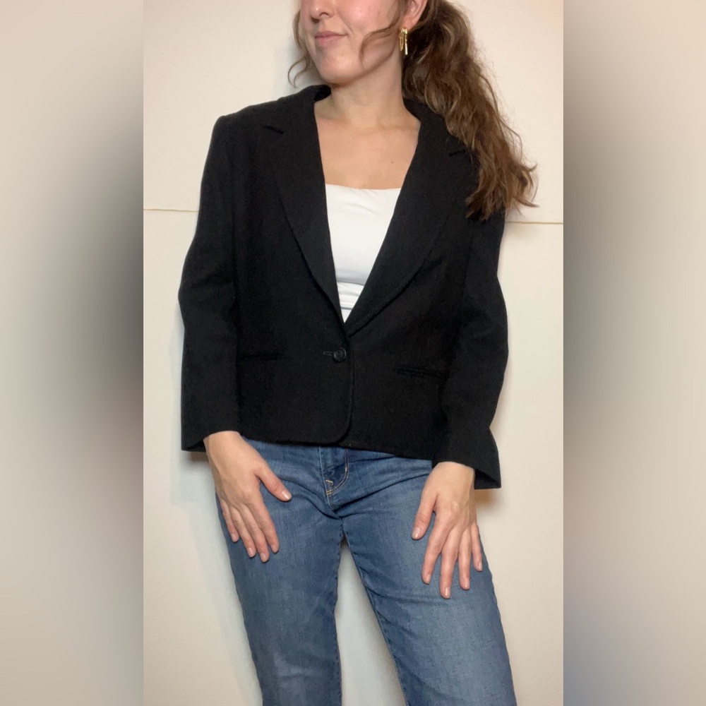 Pendleton Black Tailored Blazer Jacket Size 10 | … - image 1